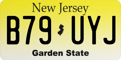 NJ license plate B79UYJ