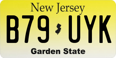 NJ license plate B79UYK