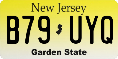 NJ license plate B79UYQ