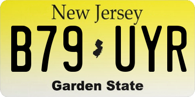 NJ license plate B79UYR