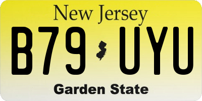 NJ license plate B79UYU