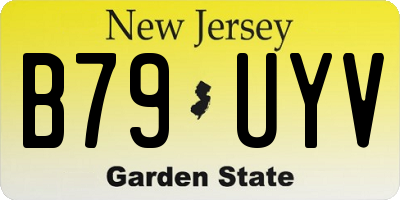 NJ license plate B79UYV