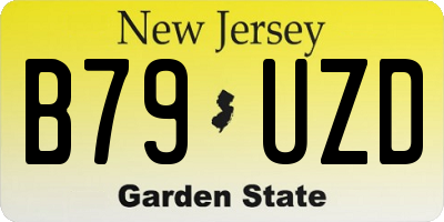 NJ license plate B79UZD