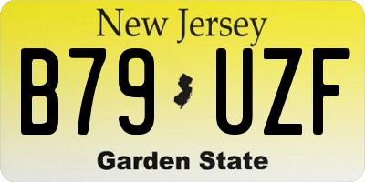 NJ license plate B79UZF
