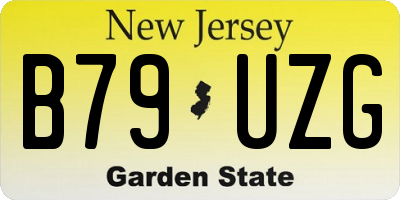 NJ license plate B79UZG