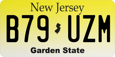 NJ license plate B79UZM