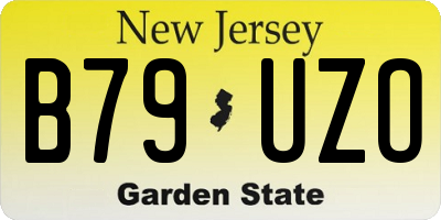NJ license plate B79UZO