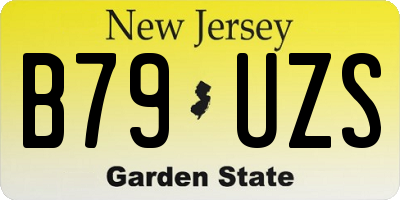 NJ license plate B79UZS