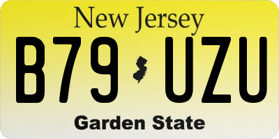 NJ license plate B79UZU