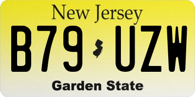 NJ license plate B79UZW