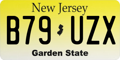NJ license plate B79UZX