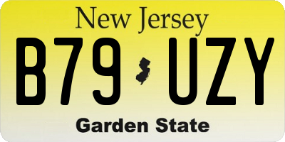 NJ license plate B79UZY