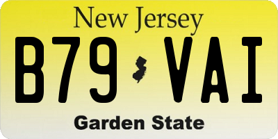 NJ license plate B79VAI