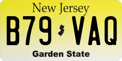 NJ license plate B79VAQ