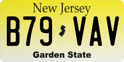 NJ license plate B79VAV