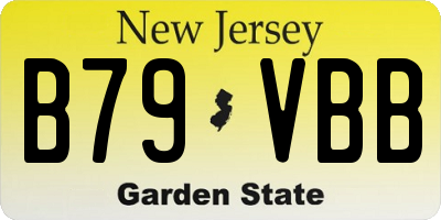 NJ license plate B79VBB