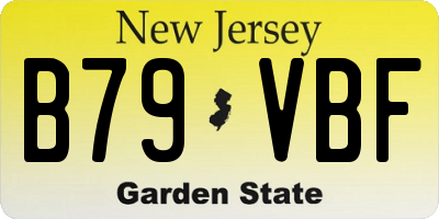 NJ license plate B79VBF