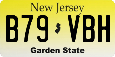 NJ license plate B79VBH