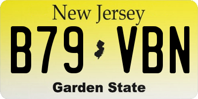 NJ license plate B79VBN