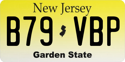 NJ license plate B79VBP