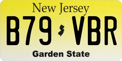 NJ license plate B79VBR