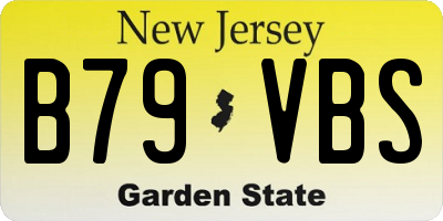 NJ license plate B79VBS