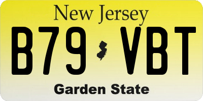 NJ license plate B79VBT