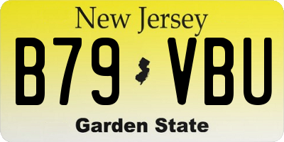 NJ license plate B79VBU