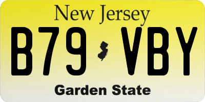 NJ license plate B79VBY
