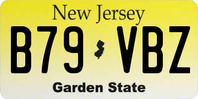 NJ license plate B79VBZ