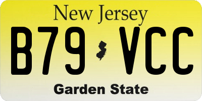 NJ license plate B79VCC