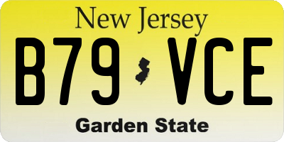 NJ license plate B79VCE