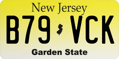 NJ license plate B79VCK