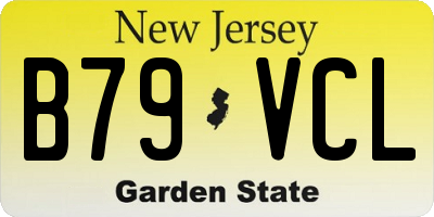 NJ license plate B79VCL