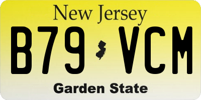 NJ license plate B79VCM