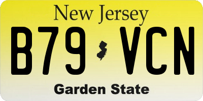 NJ license plate B79VCN