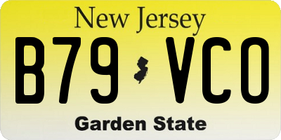NJ license plate B79VCO
