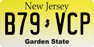 NJ license plate B79VCP