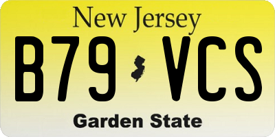 NJ license plate B79VCS