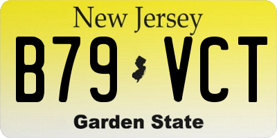 NJ license plate B79VCT