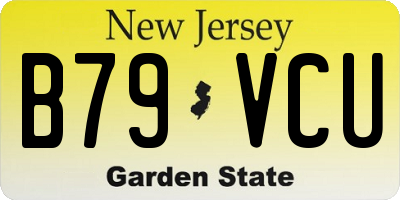 NJ license plate B79VCU