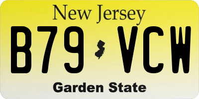 NJ license plate B79VCW