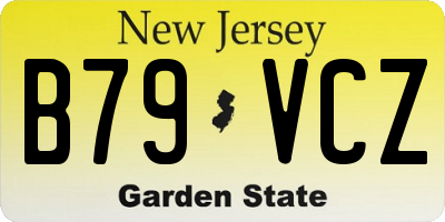 NJ license plate B79VCZ