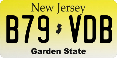 NJ license plate B79VDB