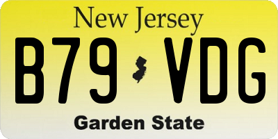 NJ license plate B79VDG