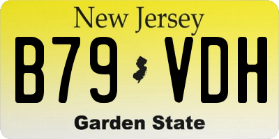 NJ license plate B79VDH