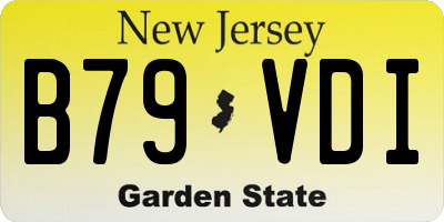 NJ license plate B79VDI