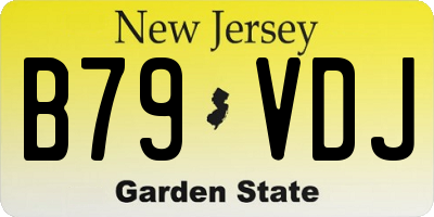 NJ license plate B79VDJ