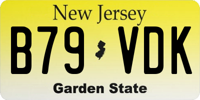 NJ license plate B79VDK