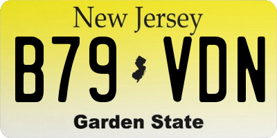 NJ license plate B79VDN